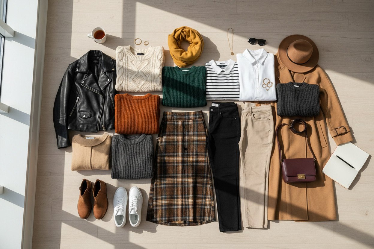 20 elementów capsule wardrobe na jesień — pełna lista